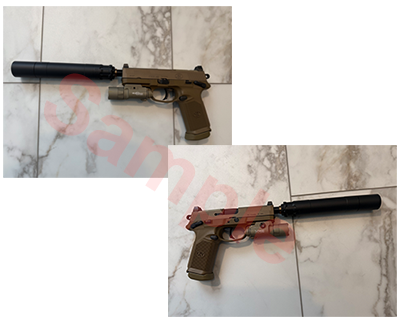 sample handgun